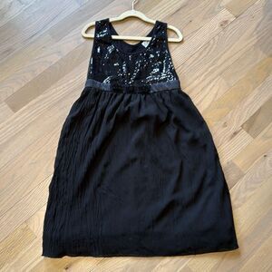D-Signed by Disney Black Sequin Crinkle Skirt Dress Size L
